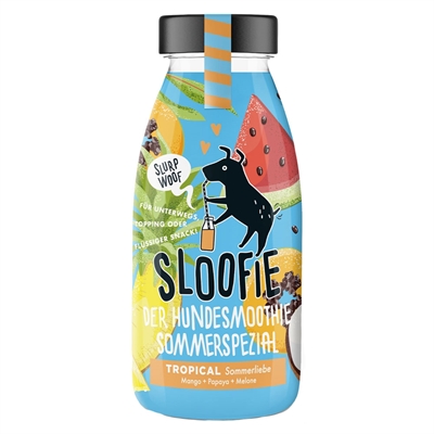 Sloofie Hund Smoothie 100% Vegansk Sommerspecial Tropical 250ml